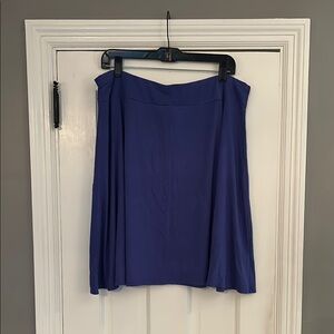 Tribal Blue Midi A-Line Skirt